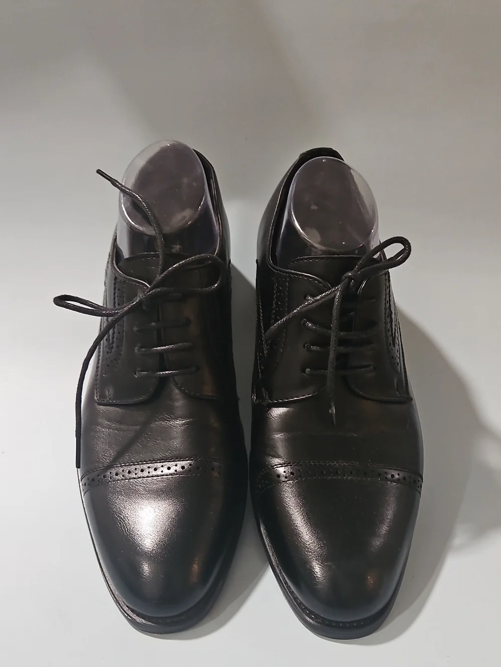 Men's Black Leather Derby Dress Shoes Classic Lace-Up. Handmade 40=size 7 Bin 11